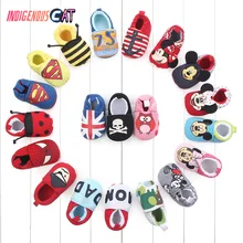 Противоскользящая детская обувь, мягкая обувь из натуральной кожи для маленьких мальчиков и девочек, тапочки для малышей 0-6, 6-12, 12-18, 18-24, Первые ходунки