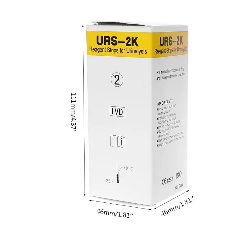 100 полосок URS-2K глюкозы кетон тест-полоски мочи Реагент полоски для мочи с анти-ВК помехи