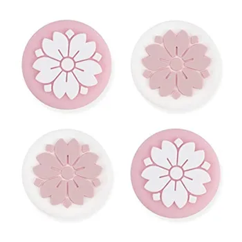 

4Pcs Silicone Sakura Snow Joy Con Thumb Grip Set Joystick Caps for Nintend Switch and Switch Lite Cover Analog Thumb Stick Grips