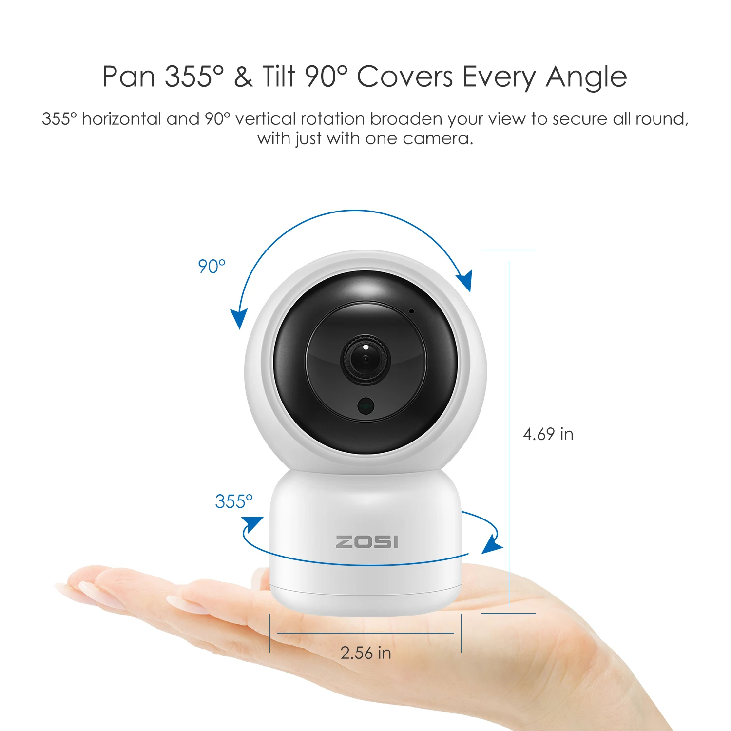ZOSI HD 1080P wifi IP камера 2MP Детский Монитор автоматическое отслеживание домашней безопасности Wi-Fi Cam PTZ двухсторонняя аудио камера видеонаблюдения CCTV