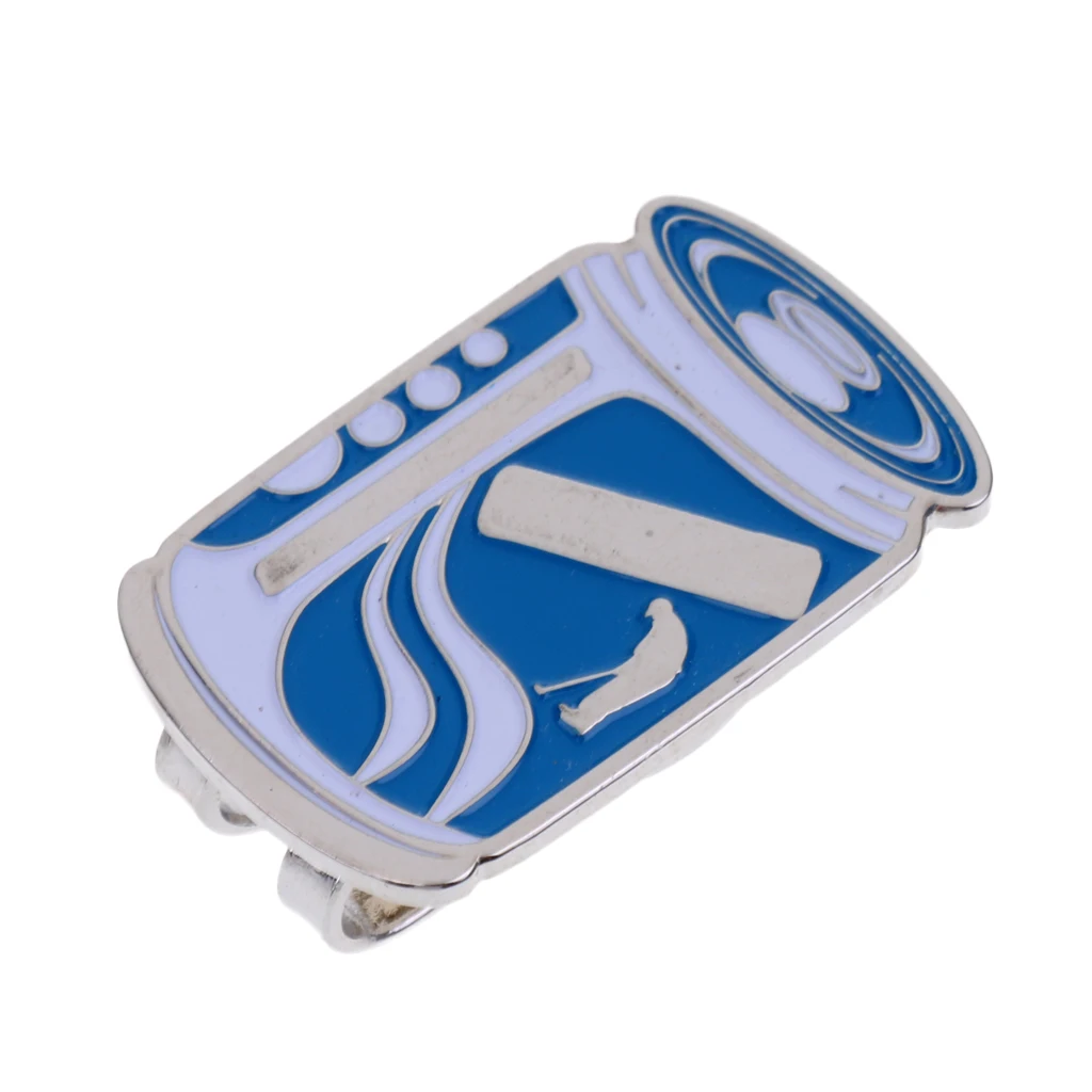 Durable Alloy Ring-pull Can Pattern Magnetic Hat Clip Golf Ball Marker Clip Onto Golf Cap Visor Belt Pocket