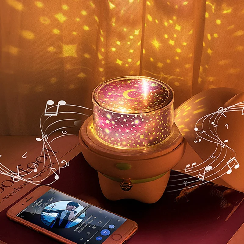 Модуль Bluetooth Динамик Портативный светодиодный ночной Светильник зарядка через usb с изображением милой свинки для мальчиков модуль Bluetooth Динамик звездное небо проектора свет