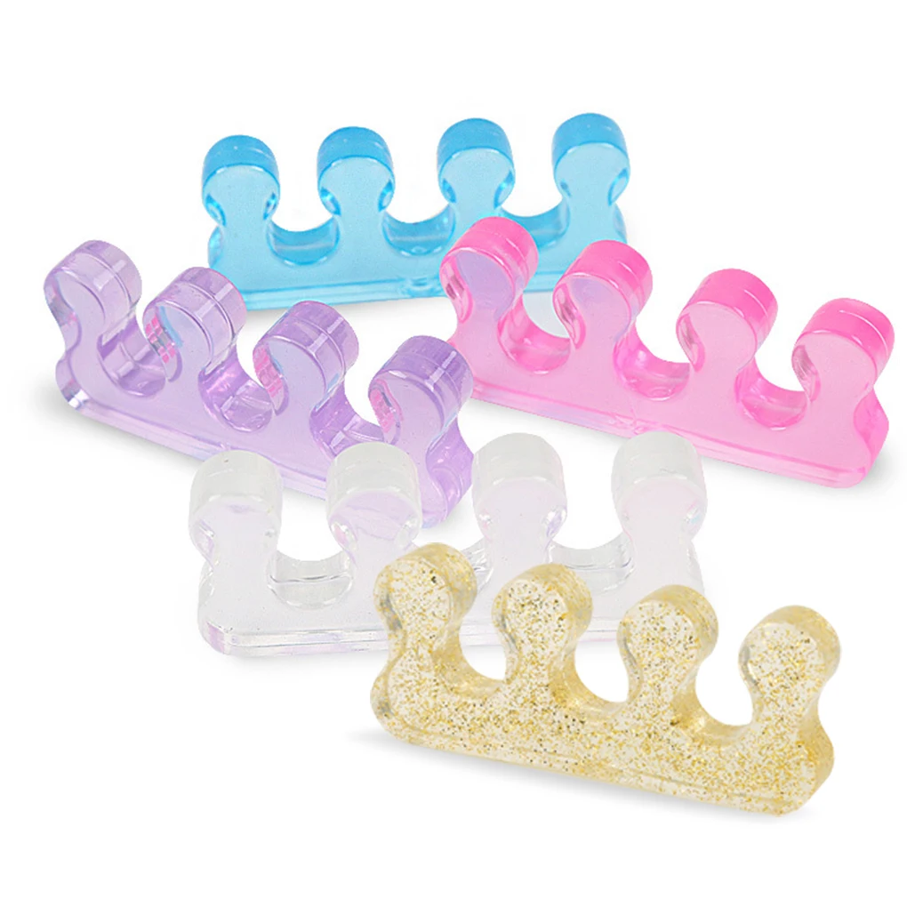 2PCS/Set Soft Silicone Manicure Pedicure Nails Finger Separator Flexible Finger Toe Spacer Separation Straighteners Tool nail art tools finger toe separator