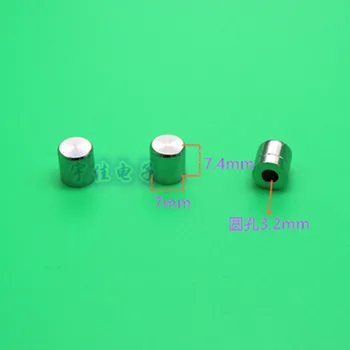 

10 Piece 7 * 7.4mm sun pattern electroplated button cap light touch button cap round hole 3.2mm silver panel button cap