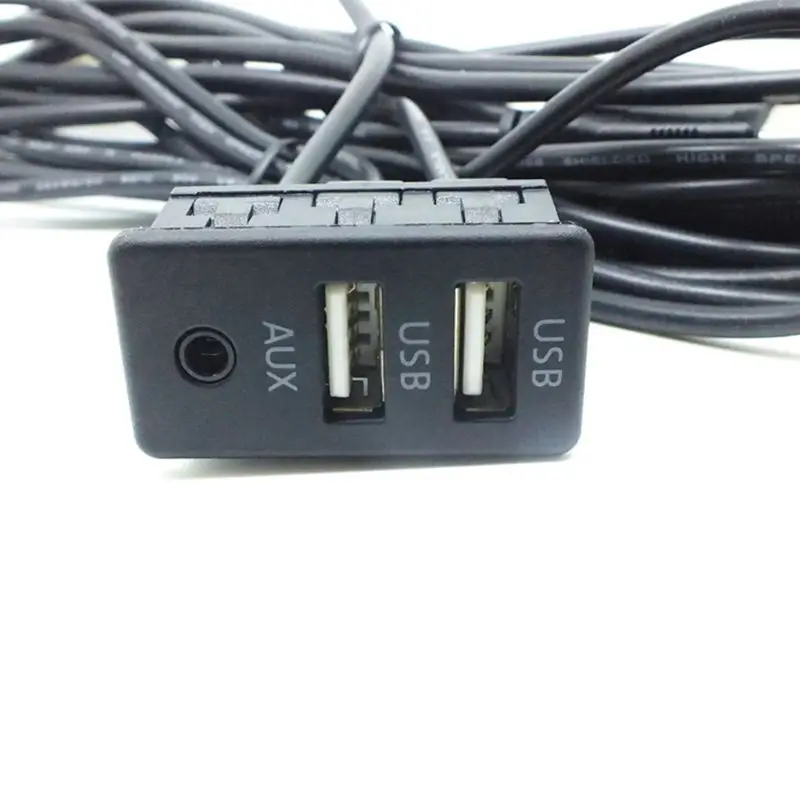 1,5 м Автомобильный Dash флеш-крепление AUX USB порт Панель двойной USB удлинитель адаптер B36B