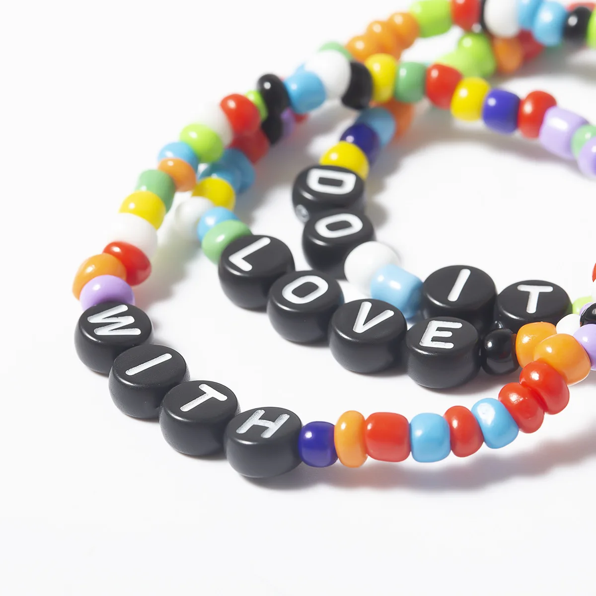 3 Многослойные языковые буквы сделай это с разноцветными бисерными нитями ручной работы, акриловые женские браслеты и браслеты Pulserias