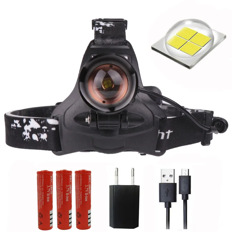 FX-DZ90 CREE XLamp XHP70 светодиодный налобный фонарь мощная фара зум объектив 18650 аккумуляторная батарея Головной фонарь - Испускаемый цвет: Package C