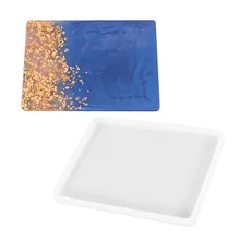Rectangle Silicone Casting Epoxy Molds For DIY Resin Tray Coaster Jewelry Findings Tools UV Epoxy Mould Handmade Artcraft Making