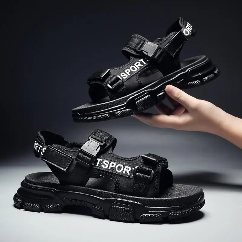 

Summer Single-strap Slipper Viet Nam Sandals Retro Casual Trend Dual Purpose Peep-Toe chao tuo Light Weight Outdoor Shoes Men Sh