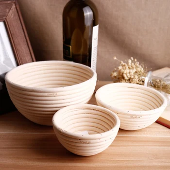 

1PC Multi-Size Fermentation Rattan Basket Country Bread Baguette Dough Banneton Brotform Proofing Proving Baskets