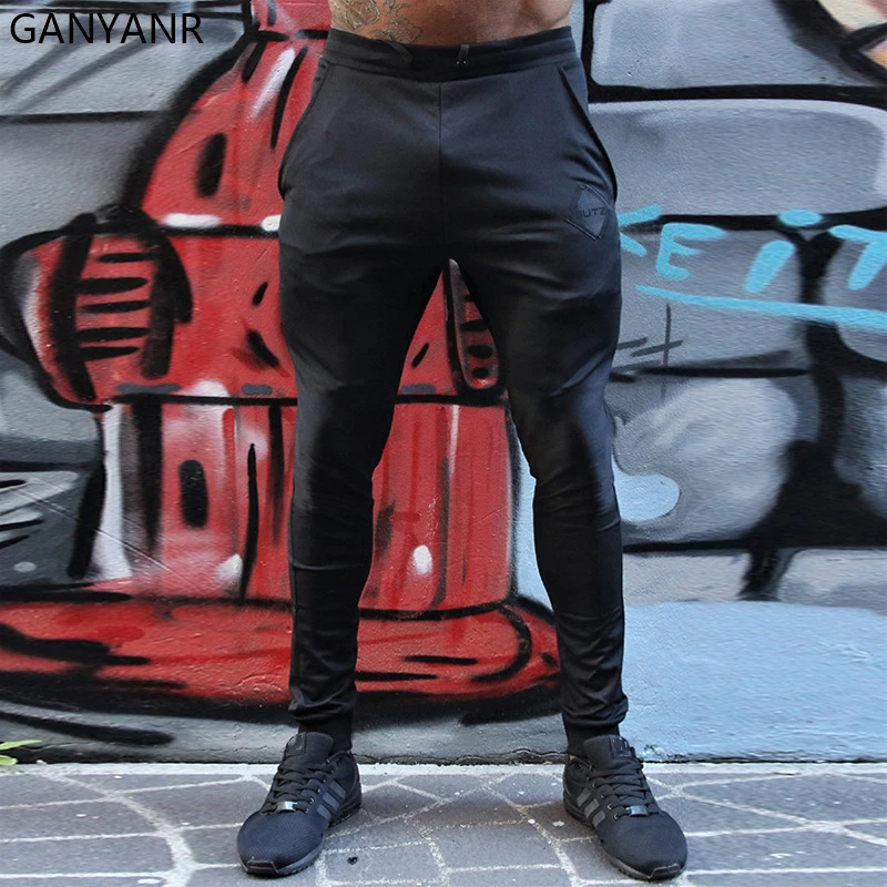 

GANYANR Jogging Pants Men Gym Sport Running Training Sportswear Leggings Trackpants Workout Trousers Bodybuilding Sweatpants