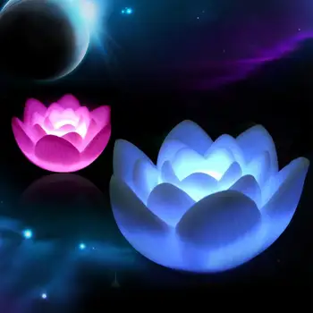 

Color Changing LED Lotus Love Mood Romantic Lamp Night Light Wedding Home Decor