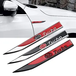 2 шт./компл. стайлинга автомобилей TURBO эмблема автомобильное крыло наклейки для Kia Ceed Рио Sportage R K3 K4 K5 Sorento Cerat автомобильные аксессуары