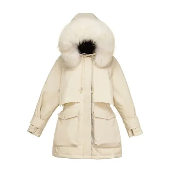 

2020 new style pie overcoming down jacket women loose style tooling waist thickening fashion winter jacket female trendy women