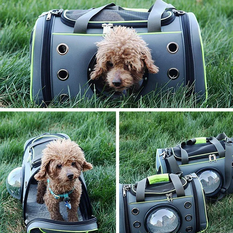  Pet Carrying Case Bag Comfortable Space Capsule Portable Cat Handbag Breathable Dog Out Bag Strap C