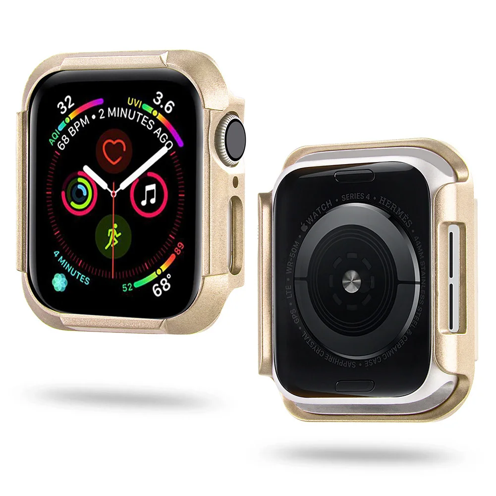 Тонкий жесткий чехол-бампер из поликарбоната для Apple Watch 4/5, 40 мм, 44 мм, Противоударная рамка, защитный чехол, аксессуары для Apple Watch Series 5, 4