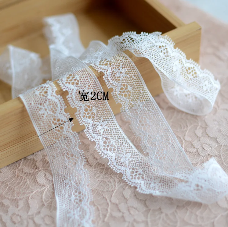Lace Ribbon Tape 10 Meters 2cm For Sewing Decoration lace ribbon lace sewing accessories lace sewing supplies lace accessories lace garment accessories lace decoration clothing craft accessories