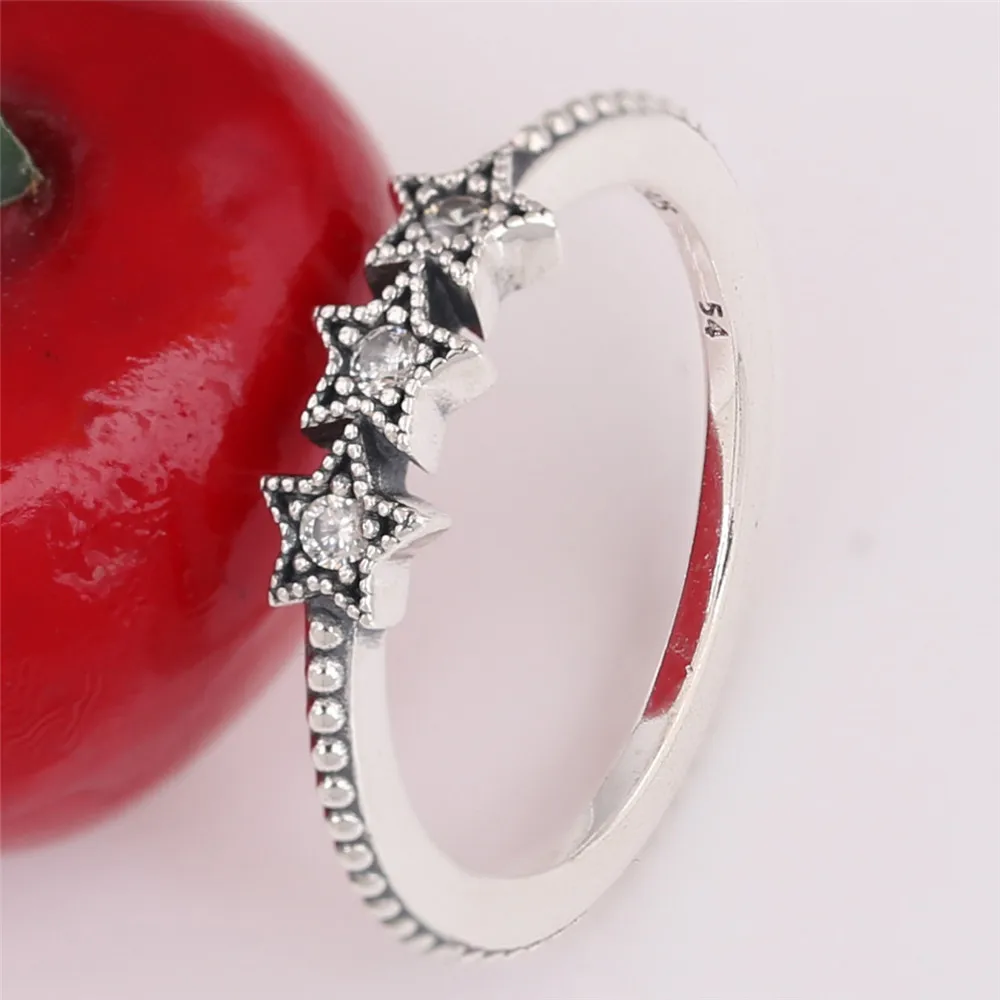 Mistletoe 925 пробы Серебряное небесное кольцо с дизайном «звёзды» европейские ювелирные изделия
