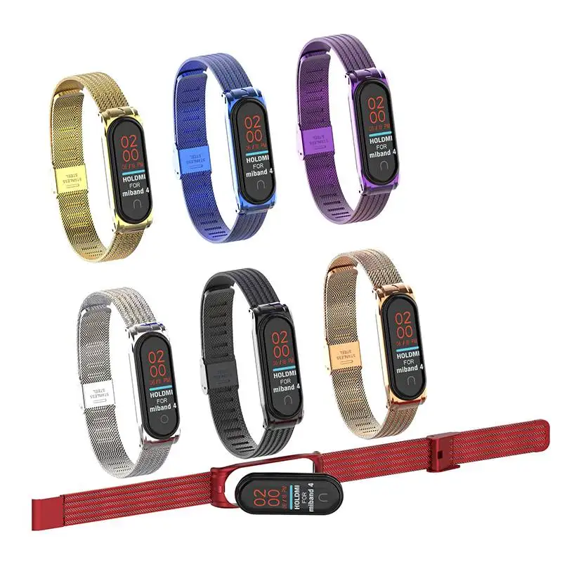 

Bakeey Metal Wave Style Watch Strap Replacement for Smart Band for Xiaomi Miband 4 for Wristband Stainless Smart Accessories