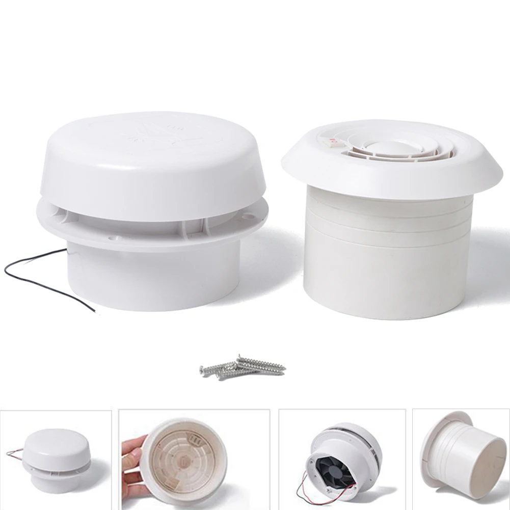 

60CFM Exhaust Fan Trailer Mute RV Motorhome Easy Install Caravan Effective Ventilation Roof 12V Cooling ABS Ceiling Mount