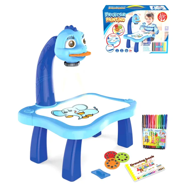 Cocuklar Cizim Oyuncaklar Led Projektor Sanat Boyama Egitici Oyuncak Masa Ustu Masasi El Sanatlari Playset Cocuk Ogrenme Parlak Renkler Drawing Toys Aliexpress