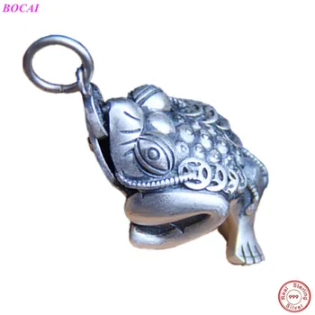 

BOCAI S999 sterling silver gold enamel three-dimensional pendant Thai silver antique retro style gift