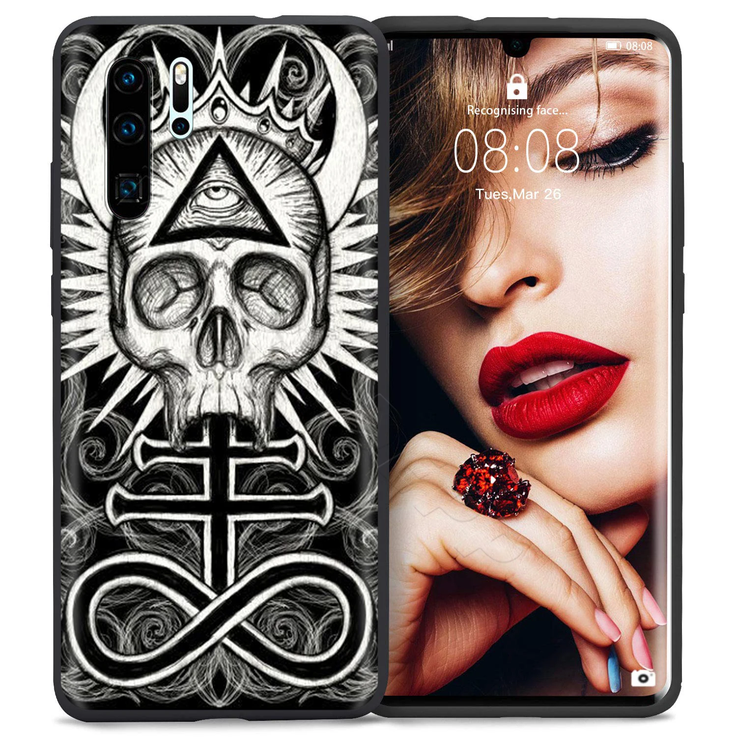 6 Чехол Webbedepp Satanic Scary Skull для huawei Honor 6A 7A 7C 7X8 8X 8C 9 9X10 20 Lite Pro Note View - Цвет: 6