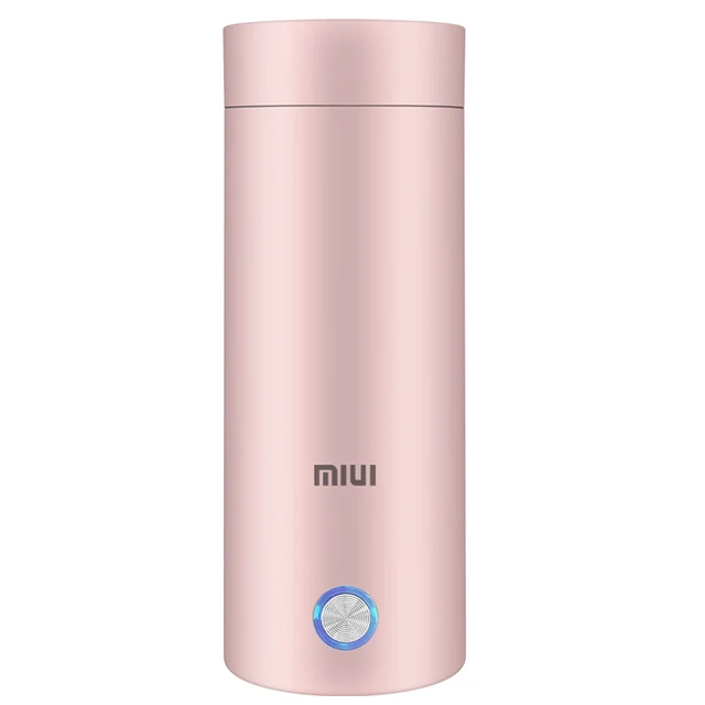 300ml Portable Electric KettlesThermal Cup Make tea Coffee Travel Boil water Keep warm Smart Water Kettle Kitchen Appliances Pink
