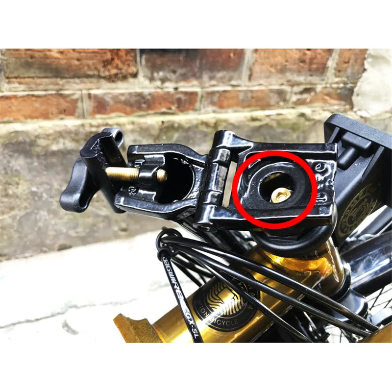 AGEKUSL Bike Catch Ball Head Tube Bolt For Brompton Folding Bicycle CNC