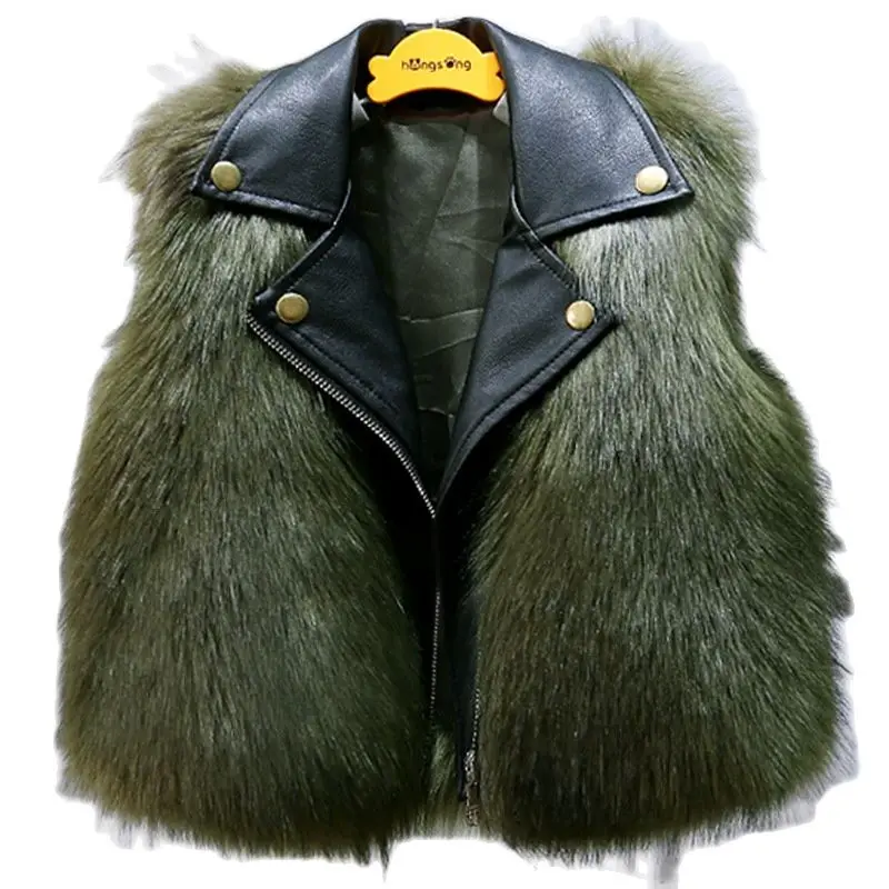 

2017 New Fashion Europe and America Winter boys & girls Faux Fur cotton Vest Jacket children Cotton thickened Vest Coat