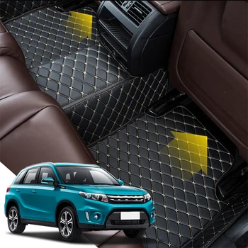 

Car Floor Mats Set Leather Cover Mat Styling Foot Protector Pad Accessories For Suzuki Vitara Escudo LY 2015-2019 5 Seats LHD