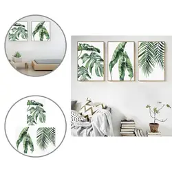 1 Set Art Painting Durable Tear Resistant Decorative Tropical Plants Wall Art Posters for Indoor  Frameless Picture  Painting