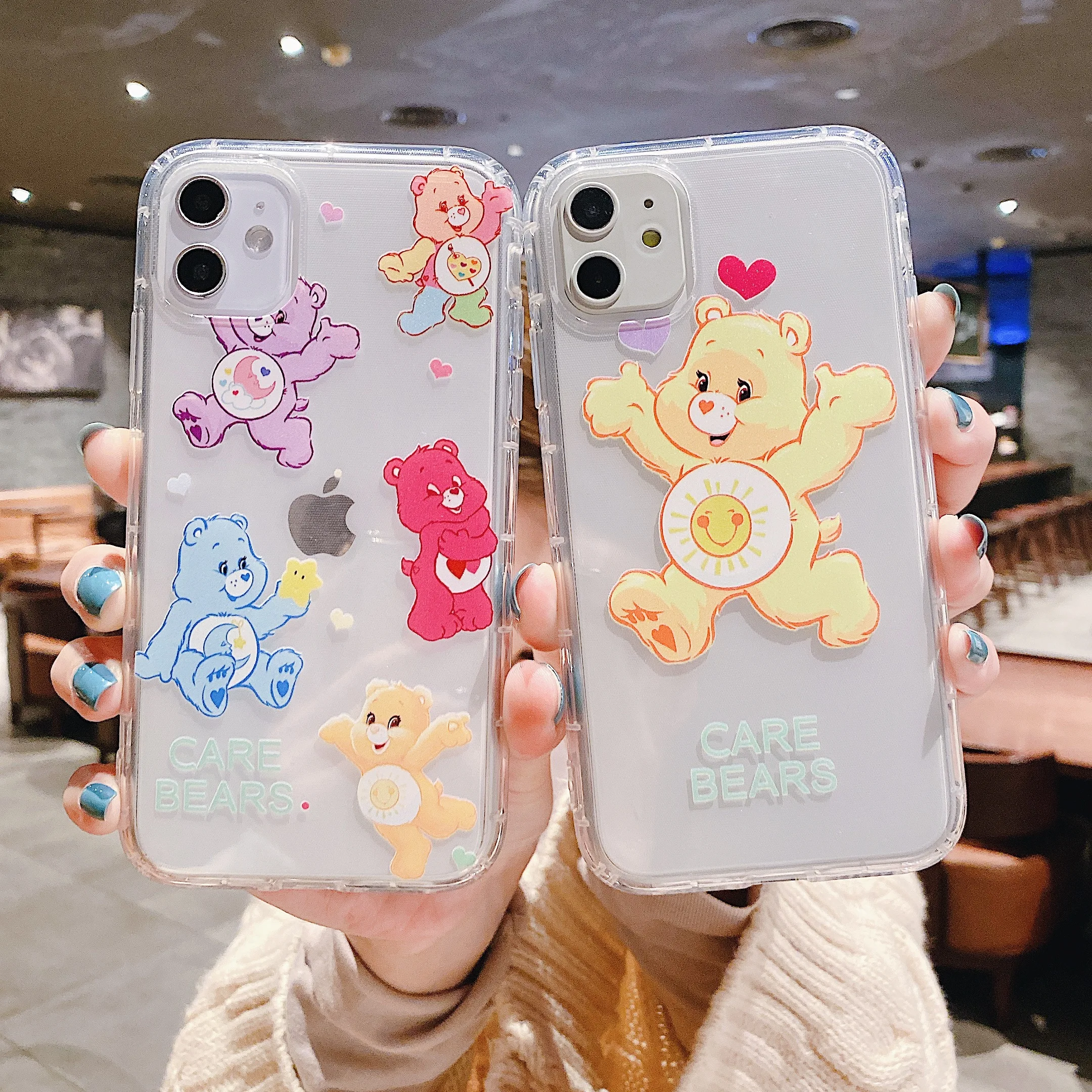 

For IPhone 6 Case 6s Plus Anti-fall Case 7P 8Plus Protective Case for Iphone 11 Pro Max Transparent XS MAX Cartoon Pretty patter
