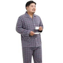 Новая распродажа 140 кг XXXXXL плюс размер хлопок пижамные комплекты мужские пижамы простые пижамы homme Повседневная Ночная одежда для мужчин