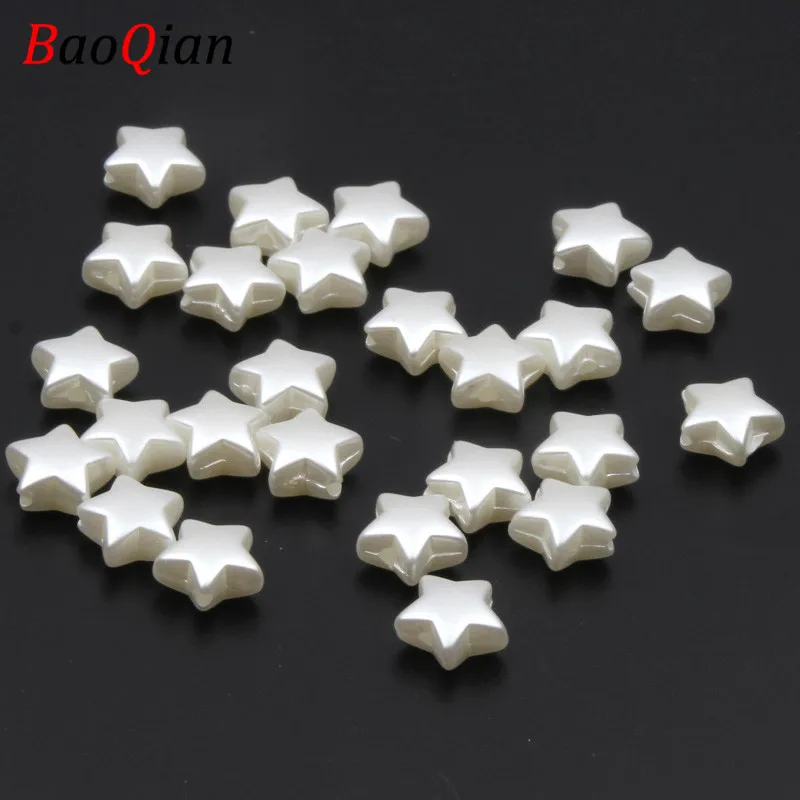 

50PCS Star Imitation Pearl Beads DIY Acrylic Interval Loose Beads Handmade Creative Necklace Bracelet Jewelry Accessories 11mm