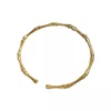European and American Design Bamboo Bone Shape Adjustable Cuff Bracelets Womans Simple Bracelet For Korean Fashion Jewelry Girls 6