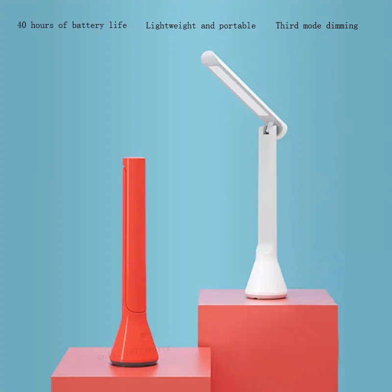 Xiaomi Mijia Yeelight светодиодный настольный светильник складной USB Перезаряжаемый с затемнением свет для чтения 120 градусов яркость регулируемая настольная лампа