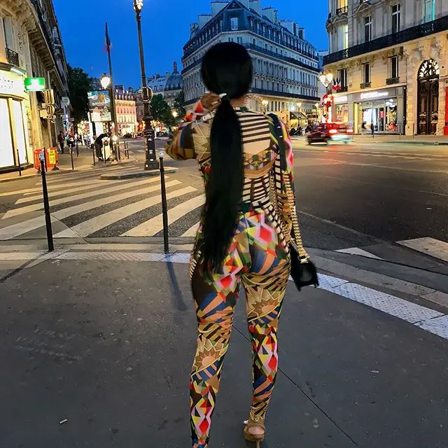 apricot jumpsuit Adogirl Красочный геометрический принт Женский Повседневный Комбинезон - Цвет: apricot jumpsuit