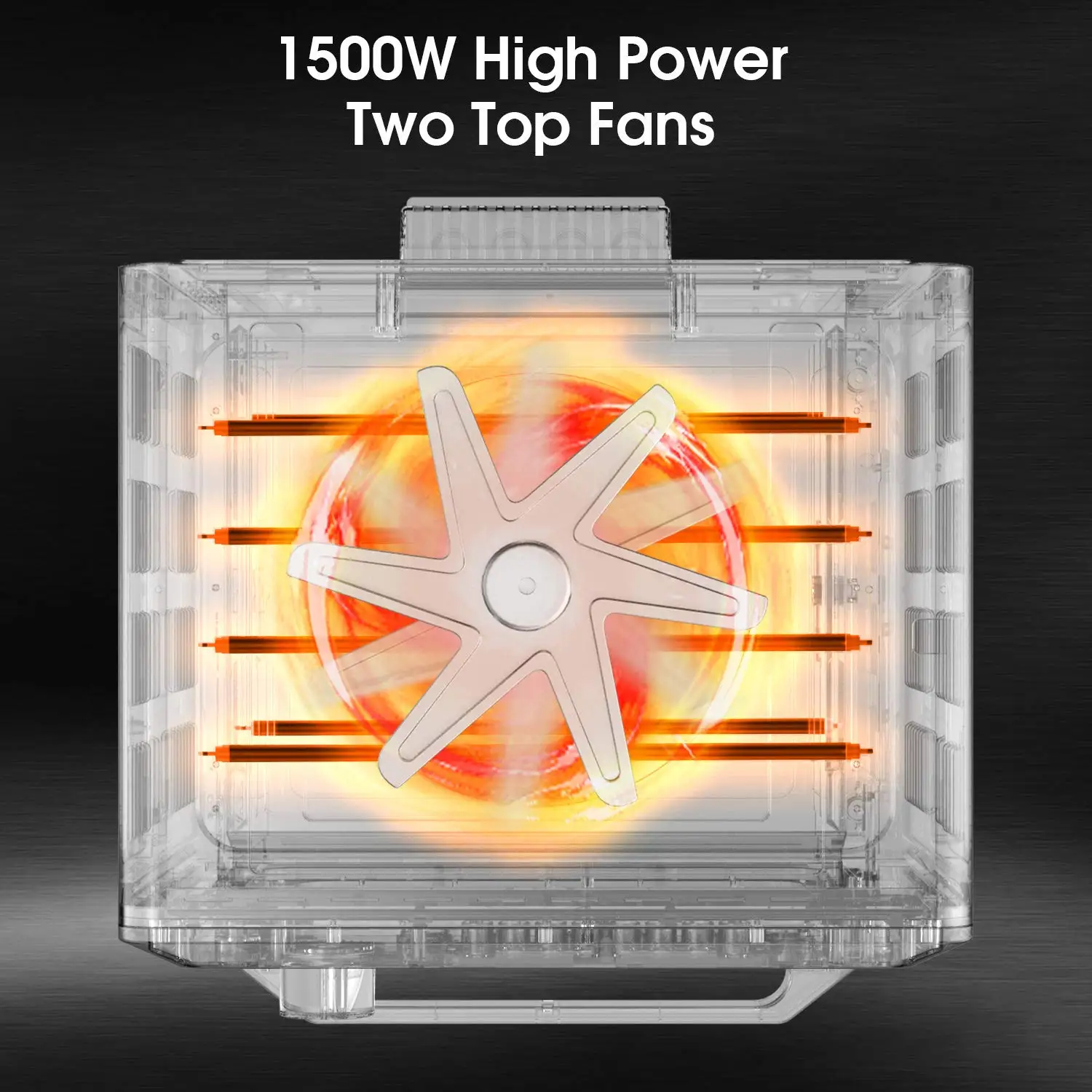 MOOSOO 19 Quart Air Fryer Oven for Large Family, 8-in-1 Combo Convection Roaster with LED Display Convection Oven / Turbo Oven - Image 6