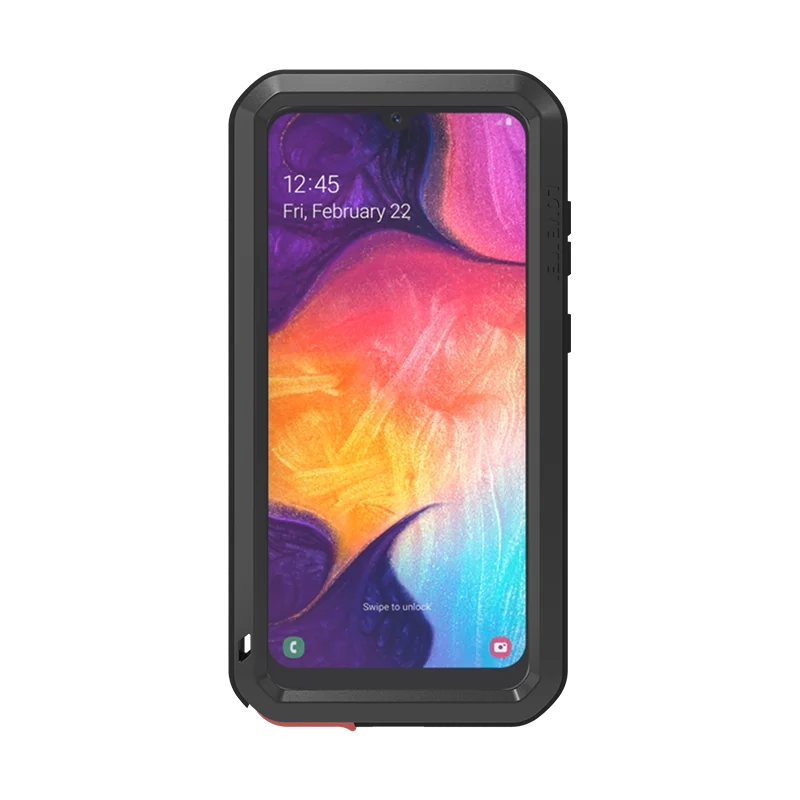 

LOVEMEI-Luxury Dirt-Resistant Anti-knock Metal Aluminum Case with Gorilla Glass for Samsung Galaxy A50 6.4"Heavy Duty Protection