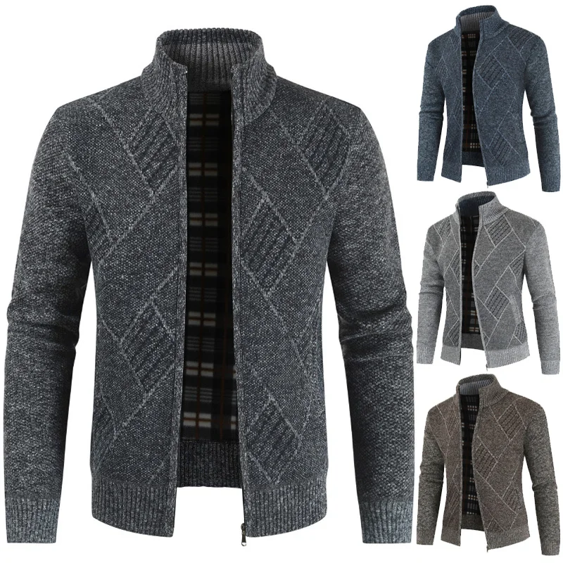 JODIMITTY 2020 Mens Cardigan Sweater Autumn Stand Collar Zipper Knitted Casual Sweatercoat Coats Men Warm Clothes Fleece Knit JODIMITTY 2020 Mens Cardigan Sweater Autumn Stand Collar Zipper Knitted Casual Sweatercoat Coats Men Warm Clothes Fleece Knit