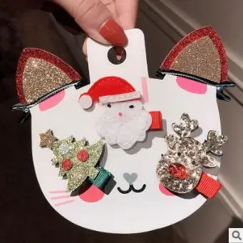 36 компл./лот 5 шт./компл. DIY простой мультипликационный оленьи рога, для волос заколки на Рождество; комплект заколки для волос Инструменты для укладки волос аксессуары HA1625 - Цвет: 1