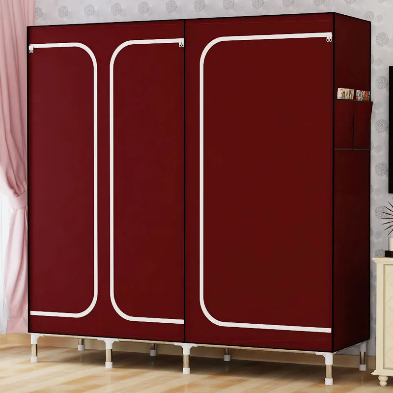 

DIY sell well Oxford Cloth Wardrobe Large Simple Home Steel Clothes Storage Assembly wardrobe, cloth wardrobe