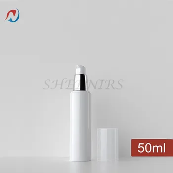 

Free Shipping 3pcs 50ml 1.7oz Airless Lotion Pump Bottle, White Travel Lotion Container, Plastic PP Cosmetic Dispenser