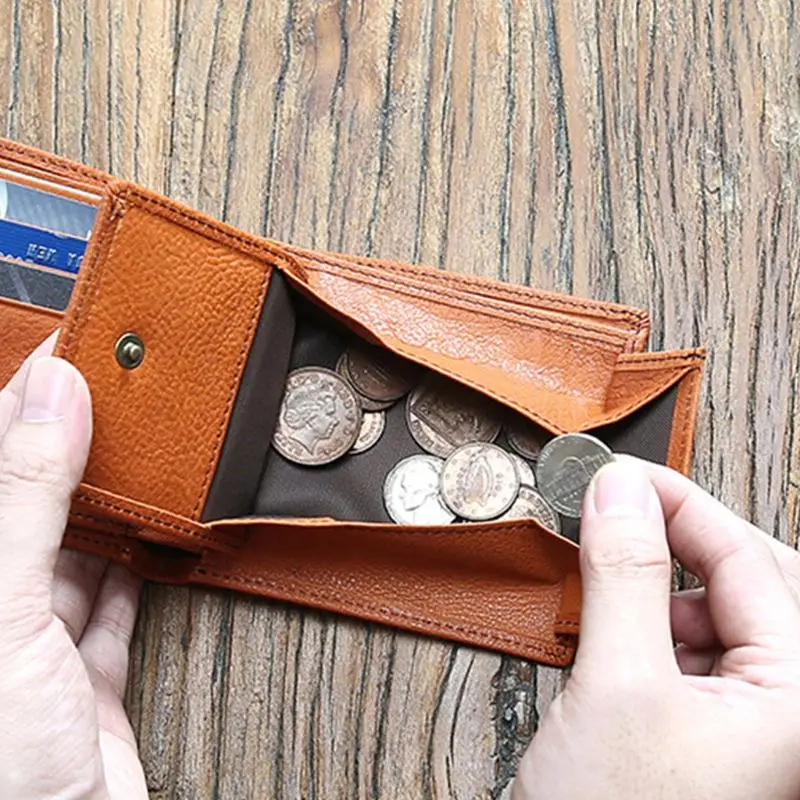 Men ID Credit Card PU Leather Wallet Pocket Holder Billfold Slim Clutch Bifold Purse Gift
