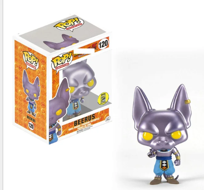 Funko pop Amine Dragon Ball PORUNGA SUPER SAIYAN GOKU Golden Frieza GREAT VEGETA Виниловая фигурка Коллекционная модель с коробкой - Цвет: 120 BEERUS CON