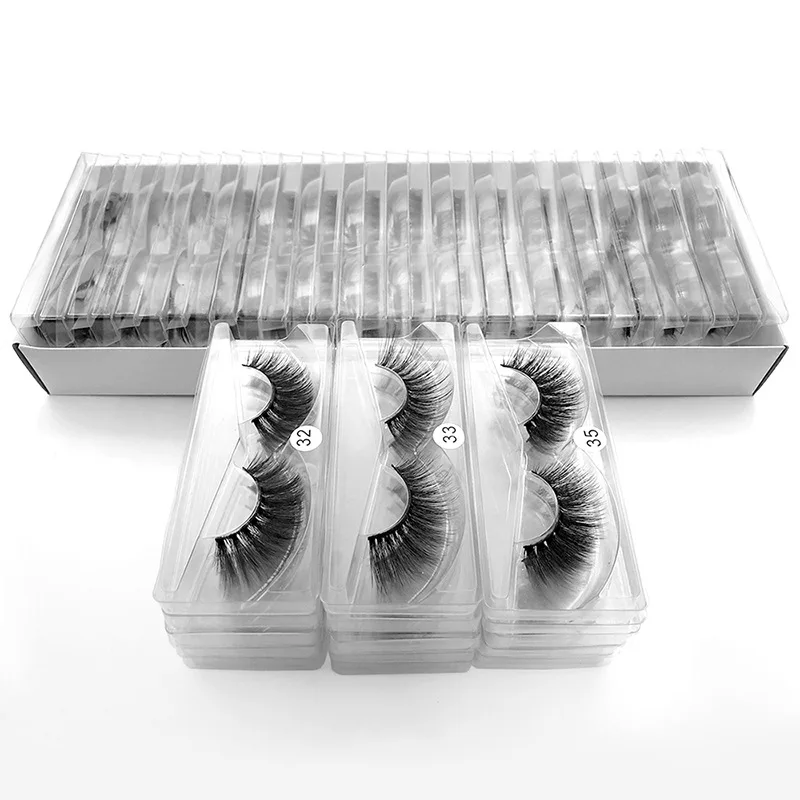 30/50/100 pairs Eyelashes Wholesale Hand Made Mink Eyelashes 3d Mink Hair Lashes Natural Lashes Makeup 3d Volume False Eyelashes