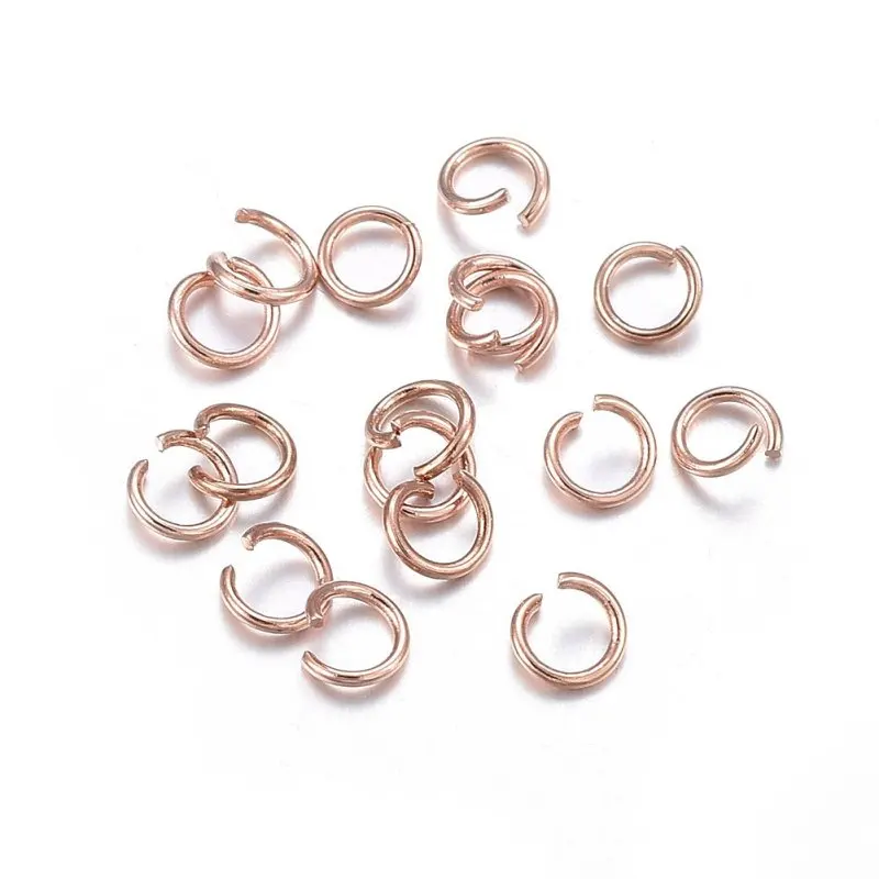 

500pcs 3/4/5/6mm Stainless Steel Jump Rings Rose Gold Open Jump Rings for Jewelry Making Findings