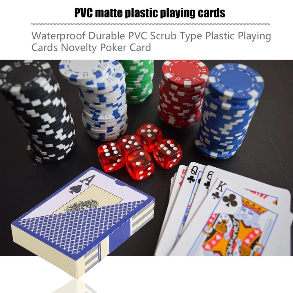 Waterproof Durable PVC Scrub Type Plastic Playing Cards Novelty Poker Card Pokerstar Board Game For Texas Game