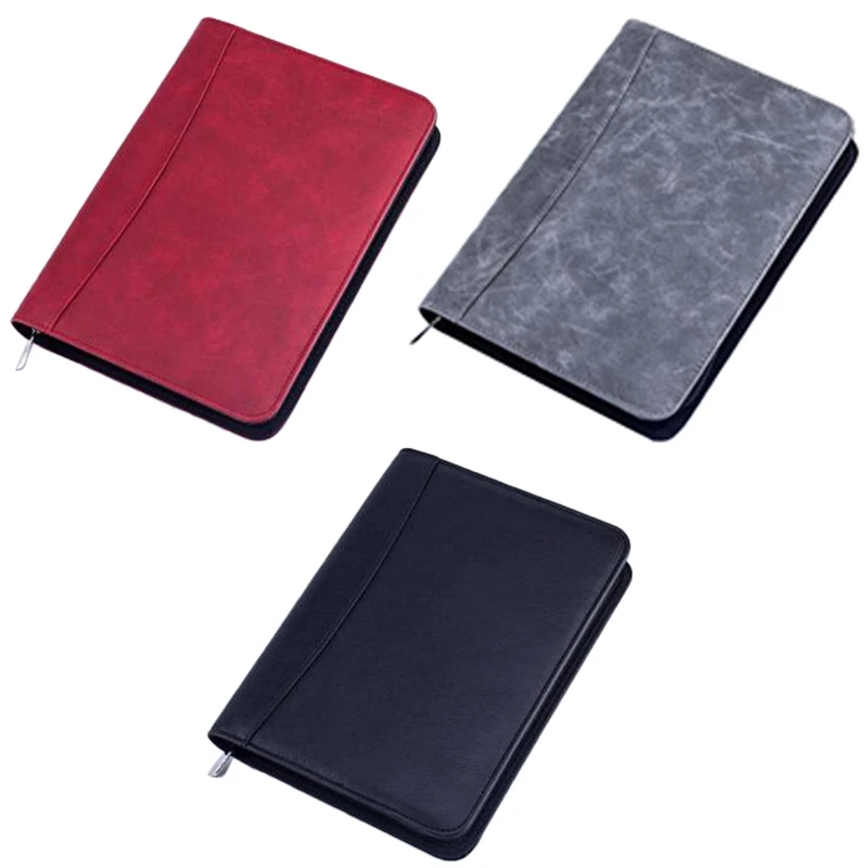 A5 Padfolio с калькулятором папка на молнии портфель для ноутбука папка для руководителя спиральная дорожная записная книжка